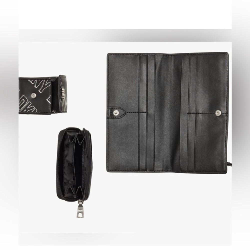DKNY Women’s Casual Phoenix Box Set Classic Wallet Bi-Fold Wallet+Card+iPod Case - Picture 7 of 10